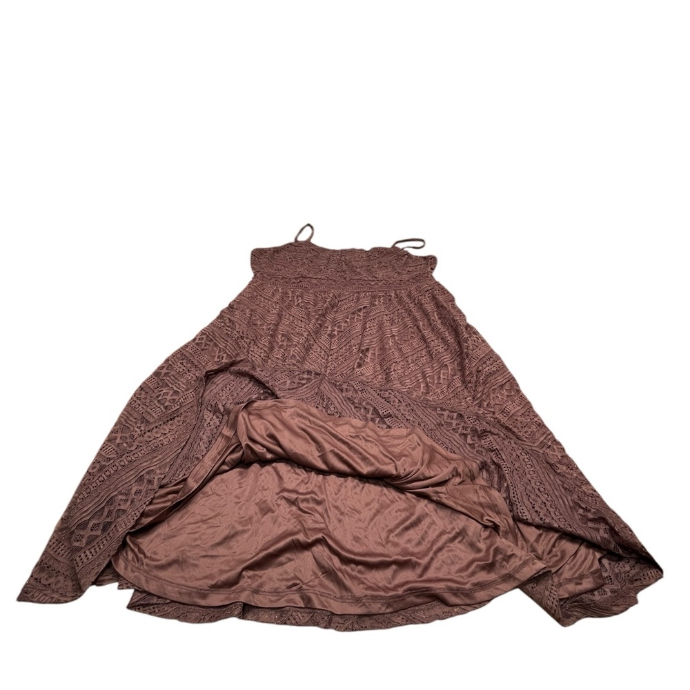 TORRID DRESS WOMENS SIZE 3/3X/22-24 MIDI LACE SKATER ROSE TAUPE - Picture 10 of 15